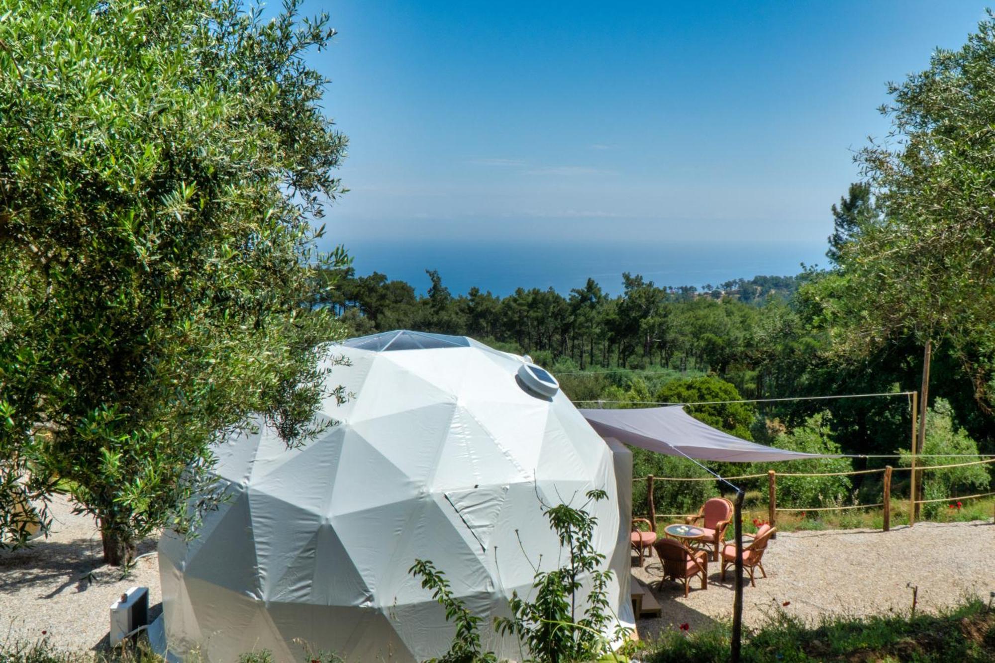 Luxury Dome Tents Ikaria Ap'Esso2 Raches  Exterior foto